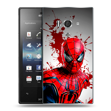 Пластиковый чехол на Sony Xperia acro S с принтом Spiderman Человек паук