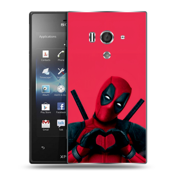 Пластиковый чехол на Sony Xperia acro S с принтом Дедпул Deadpool