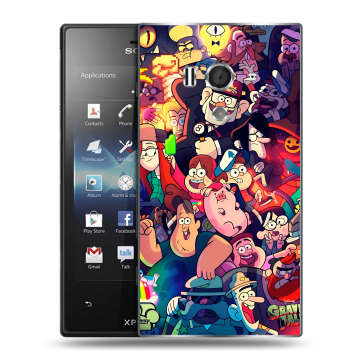 Пластиковый чехол на Sony Xperia acro S с принтом Gravity Falls Гравити Фолз
