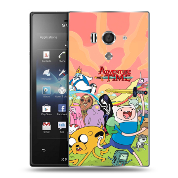 Пластиковый чехол на Sony Xperia acro S с принтом Adventure time Время приключений Пластиковый чехол на Sony Xperia acro S с принтом Adventure time Время приключений