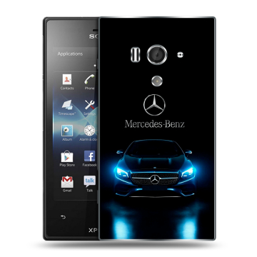 Пластиковый чехол на Sony Xperia acro S с принтом Mercedes Мерседес