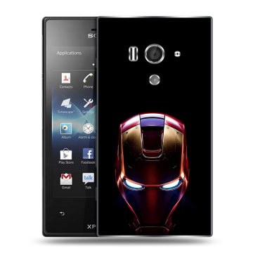 Пластиковый чехол на Sony Xperia acro S с принтом IronMan Железный человек