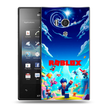 Пластиковый чехол на Sony Xperia acro S с принтом Roblox Роблокс