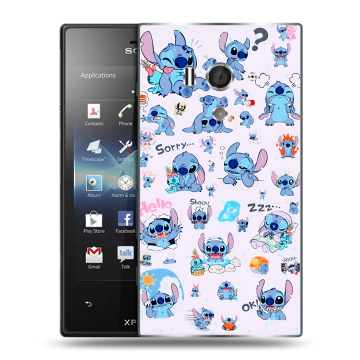 Пластиковый чехол на Sony Xperia acro S с принтом Лило и Стич