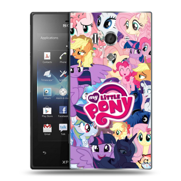 Пластиковый чехол на Sony Xperia acro S с принтом My little pony Дружба чудо Пластиковый чехол на Sony Xperia acro S с принтом My little pony Дружба чудо