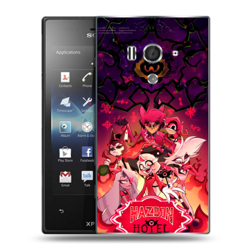 Пластиковый чехол на Sony Xperia acro S с принтом Hazbin Hotel Отель Хазбин