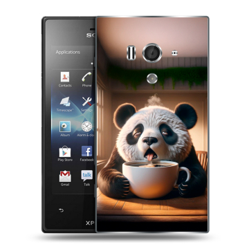 Пластиковый чехол на Sony Xperia acro S с принтом смешная панда