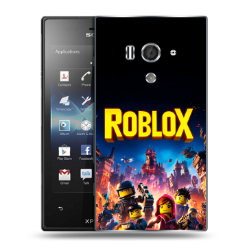 Пластиковый чехол на Sony Xperia acro S с принтом Roblox Роблокс