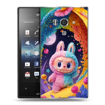 Пластиковый чехол на Sony Xperia acro S с принтом Labubu Лабубу