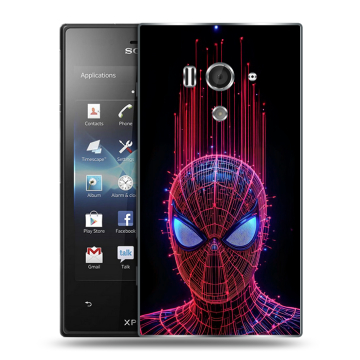 Пластиковый чехол на Sony Xperia acro S с принтом Spiderman Человек паук