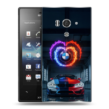 Пластиковый чехол на Sony Xperia acro S с принтом BMW БМВ