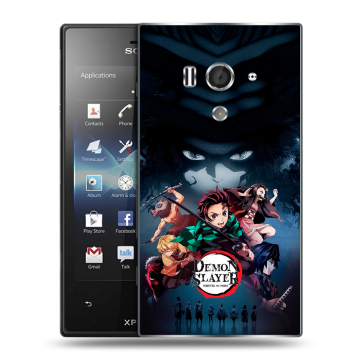 Пластиковый чехол на Sony Xperia acro S с принтом Demon Slayer Клинок рассекающий демонов