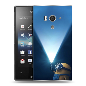 Пластиковый чехол на Sony Xperia acro S с принтом Миньоны