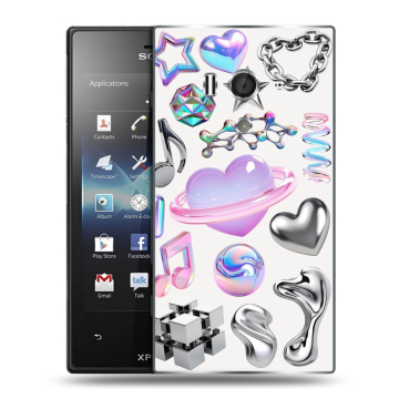 Пластиковый чехол на Sony Xperia acro S с принтом Y2K