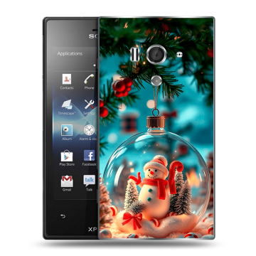 Пластиковый чехол на Sony Xperia acro S с принтом Новый год Пластиковый чехол на Sony Xperia acro S с принтом Новый год