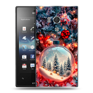 Пластиковый чехол на Sony Xperia acro S с принтом Новый год Пластиковый чехол на Sony Xperia acro S с принтом Новый год