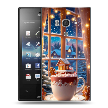 Пластиковый чехол на Sony Xperia acro S с принтом Новый год Пластиковый чехол на Sony Xperia acro S с принтом Новый год