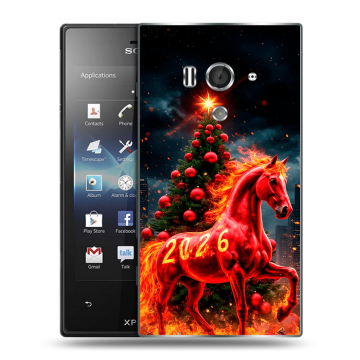 Пластиковый чехол на Sony Xperia acro S с принтом Новый год Пластиковый чехол на Sony Xperia acro S с принтом Новый год