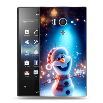 Пластиковый чехол на Sony Xperia acro S с принтом Новый год