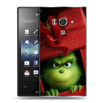 Пластиковый чехол на Sony Xperia acro S с принтом Новый год