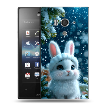 Пластиковый чехол на Sony Xperia acro S с принтом Новый год