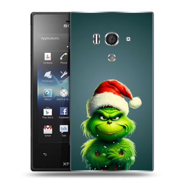 Пластиковый чехол на Sony Xperia acro S с принтом Новый год