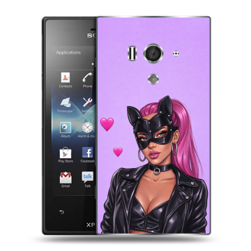 Пластиковый чехол на Sony Xperia acro S с принтом женский