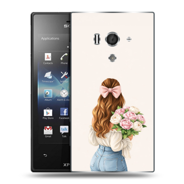 Пластиковый чехол на Sony Xperia acro S с принтом женский