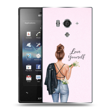 Пластиковый чехол на Sony Xperia acro S с принтом женский