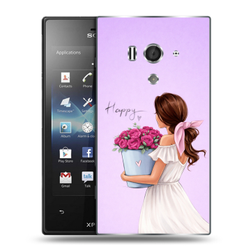 Пластиковый чехол на Sony Xperia acro S с принтом женский