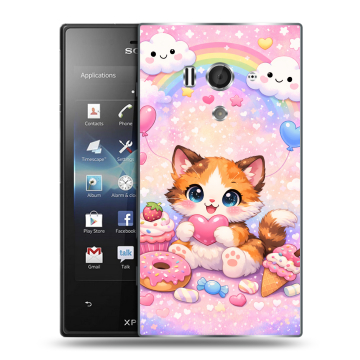 Пластиковый чехол на Sony Xperia acro S с принтом для девочек