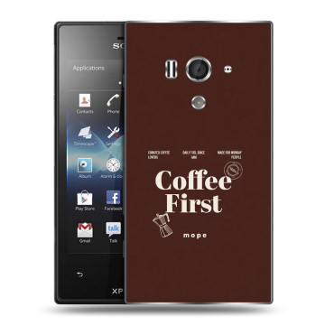 Пластиковый чехол на Sony Xperia acro S с принтом женский