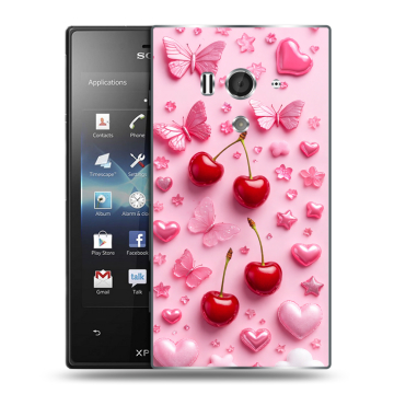 Пластиковый чехол на Sony Xperia acro S с принтом для девочек