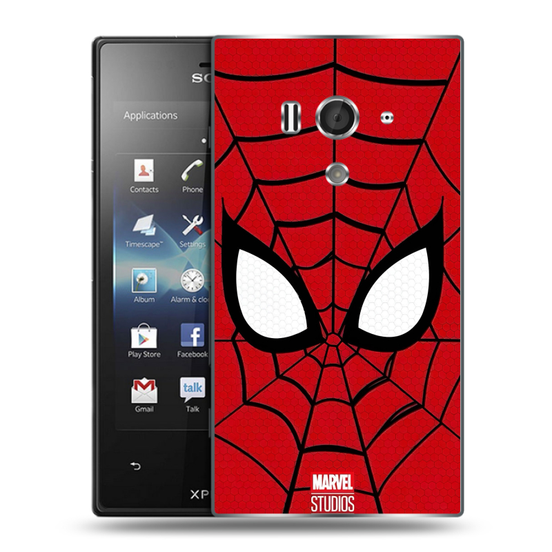 Пластиковый чехол на Sony Xperia acro S с принтом человек паук spiderman Пластиковый чехол на Sony Xperia acro S с принтом человек паук spiderman
