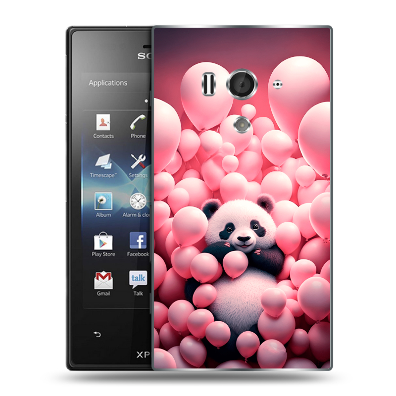 Пластиковый чехол на Sony Xperia acro S с принтом Панда Пластиковый чехол на Sony Xperia acro S с принтом Панда