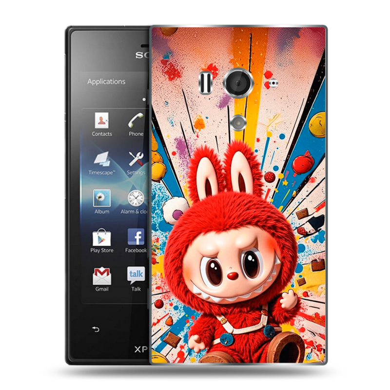 Пластиковый чехол на Sony Xperia acro S с принтом Labubu Лабубу Пластиковый чехол на Sony Xperia acro S с принтом Labubu Лабубу