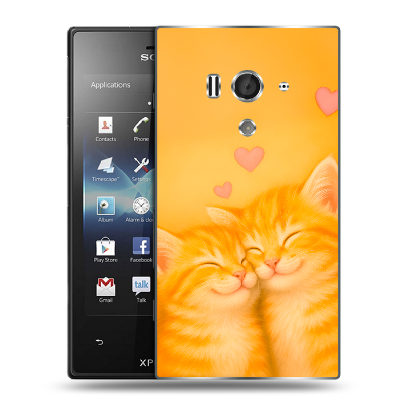 Пластиковый чехол на Sony Xperia acro S с принтом Милые котята Пластиковый чехол на Sony Xperia acro S с принтом Милые котята