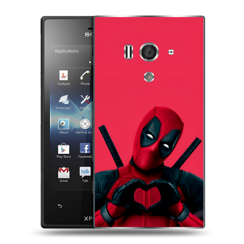 Пластиковый чехол на Sony Xperia acro S с принтом Дедпул Deadpool Пластиковый чехол на Sony Xperia acro S с принтом Дедпул Deadpool