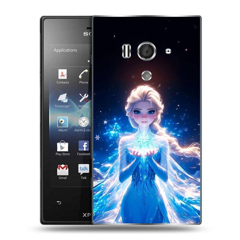 Пластиковый чехол на Sony Xperia acro S с принтом Холодное сердце Frozen Пластиковый чехол на Sony Xperia acro S с принтом Холодное сердце Frozen