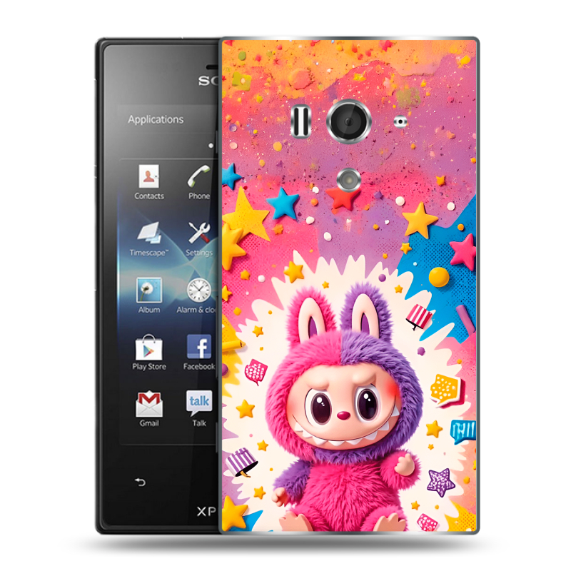 Пластиковый чехол на Sony Xperia acro S с принтом Labubu Лабубу Пластиковый чехол на Sony Xperia acro S с принтом Labubu Лабубу