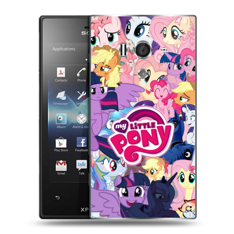 Пластиковый чехол на Sony Xperia acro S с принтом My little pony Дружба чудо Пластиковый чехол на Sony Xperia acro S с принтом My little pony Дружба чудо
