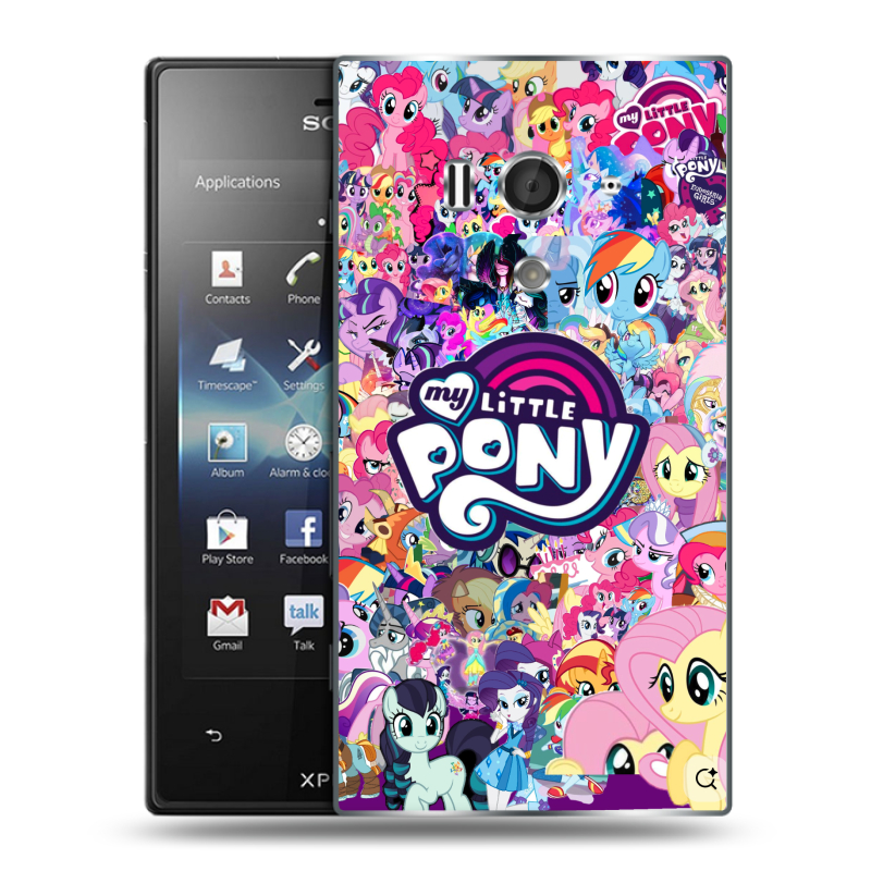 Пластиковый чехол на Sony Xperia acro S с принтом My little pony Дружба чудо Пластиковый чехол на Sony Xperia acro S с принтом My little pony Дружба чудо