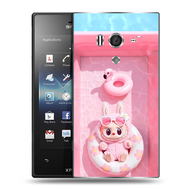 Пластиковый чехол на Sony Xperia acro S с принтом Labubu Лабубу Пластиковый чехол на Sony Xperia acro S с принтом Labubu Лабубу