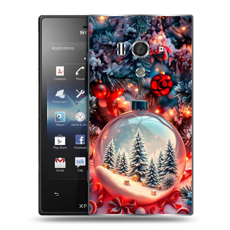 Пластиковый чехол на Sony Xperia acro S с принтом Новый год Пластиковый чехол на Sony Xperia acro S с принтом Новый год