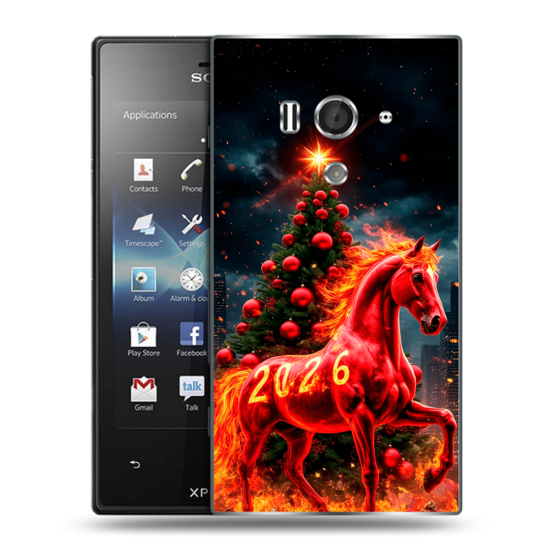 Пластиковый чехол на Sony Xperia acro S с принтом Новый год Пластиковый чехол на Sony Xperia acro S с принтом Новый год