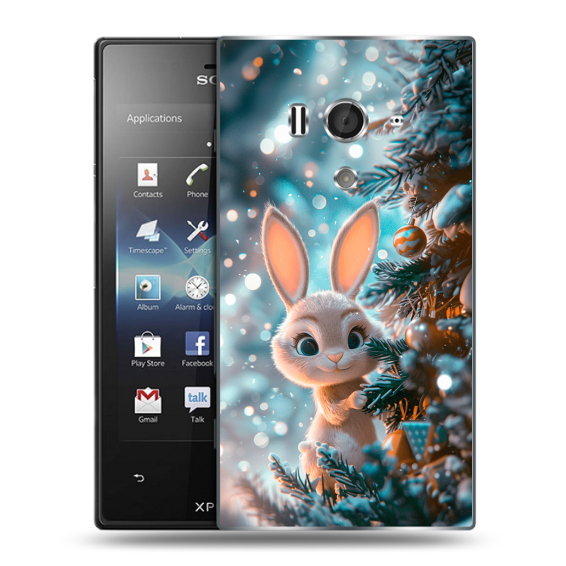 Пластиковый чехол на Sony Xperia acro S с принтом Новый год Пластиковый чехол на Sony Xperia acro S с принтом Новый год
