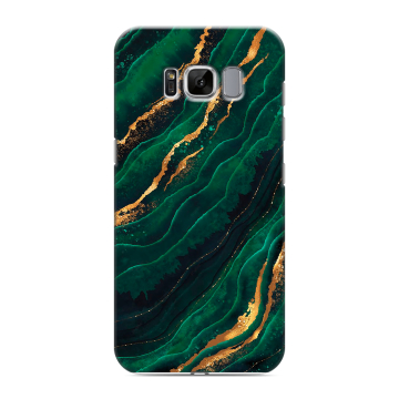 Силиконовый чехол на Samsung Galaxy S8 с принтом Мрамор зеленое золото Силиконовый чехол на Samsung Galaxy S8 с принтом Мрамор зеленое золото