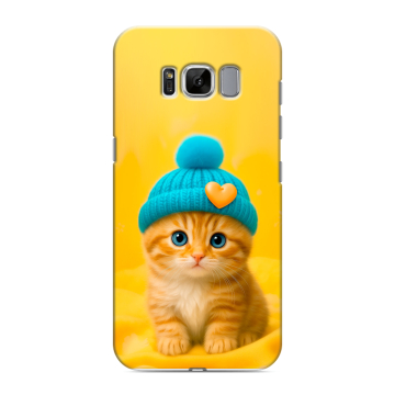 Силиконовый чехол на Samsung Galaxy S8 с принтом Котенок в шапке