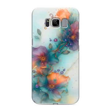 Силиконовый чехол на Samsung Galaxy S8 с принтом Акварельные цветы