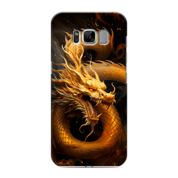 Силиконовый чехол на Samsung Galaxy S8 с принтом Золотой дракон
